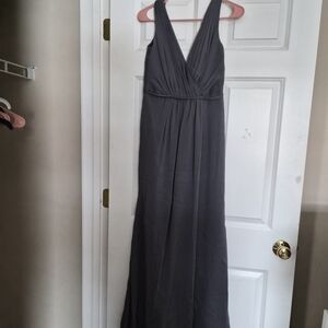 David's Bridal Gray Maxi Dress